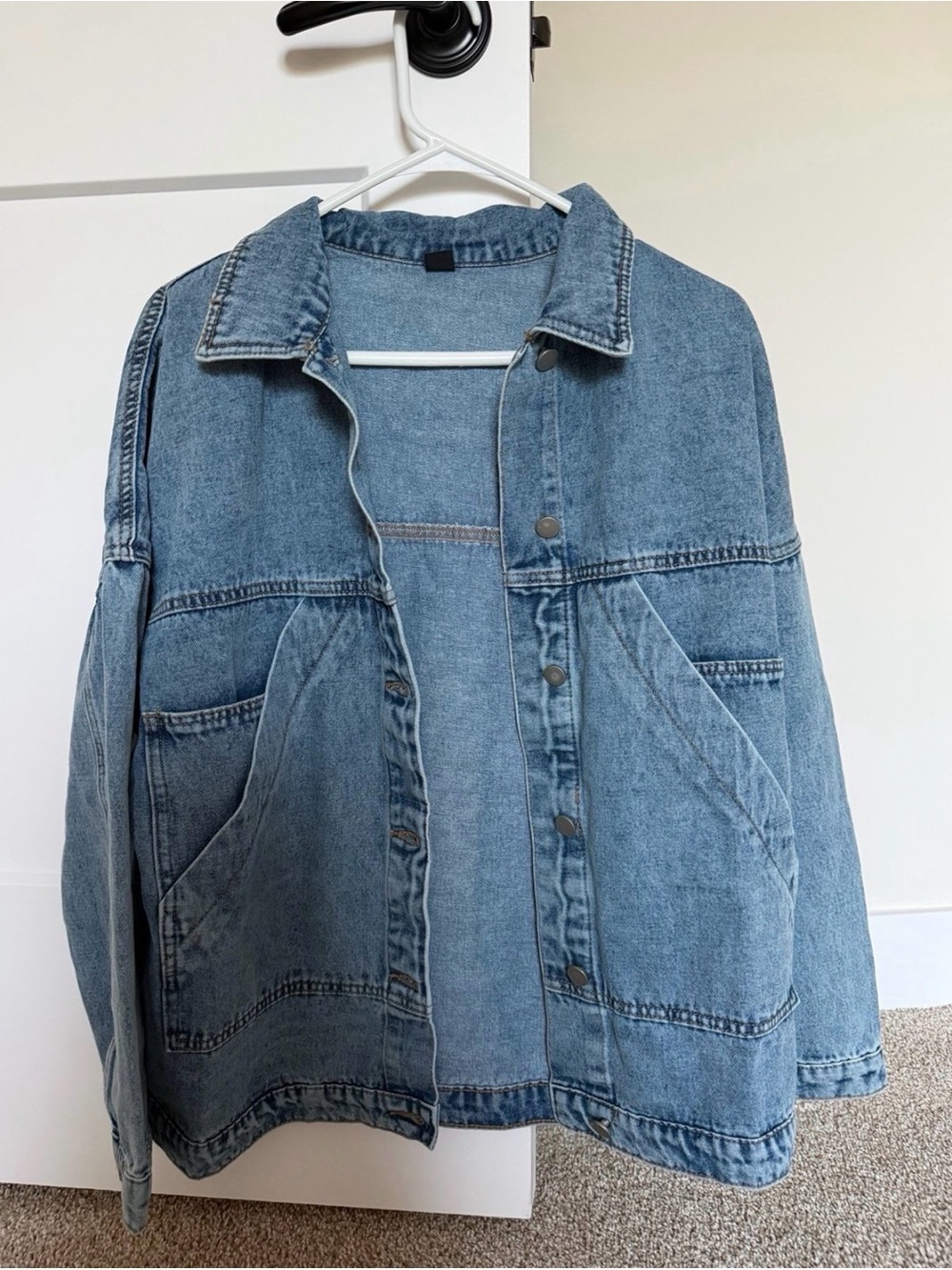 Light Wash Oversized Denim Jacket